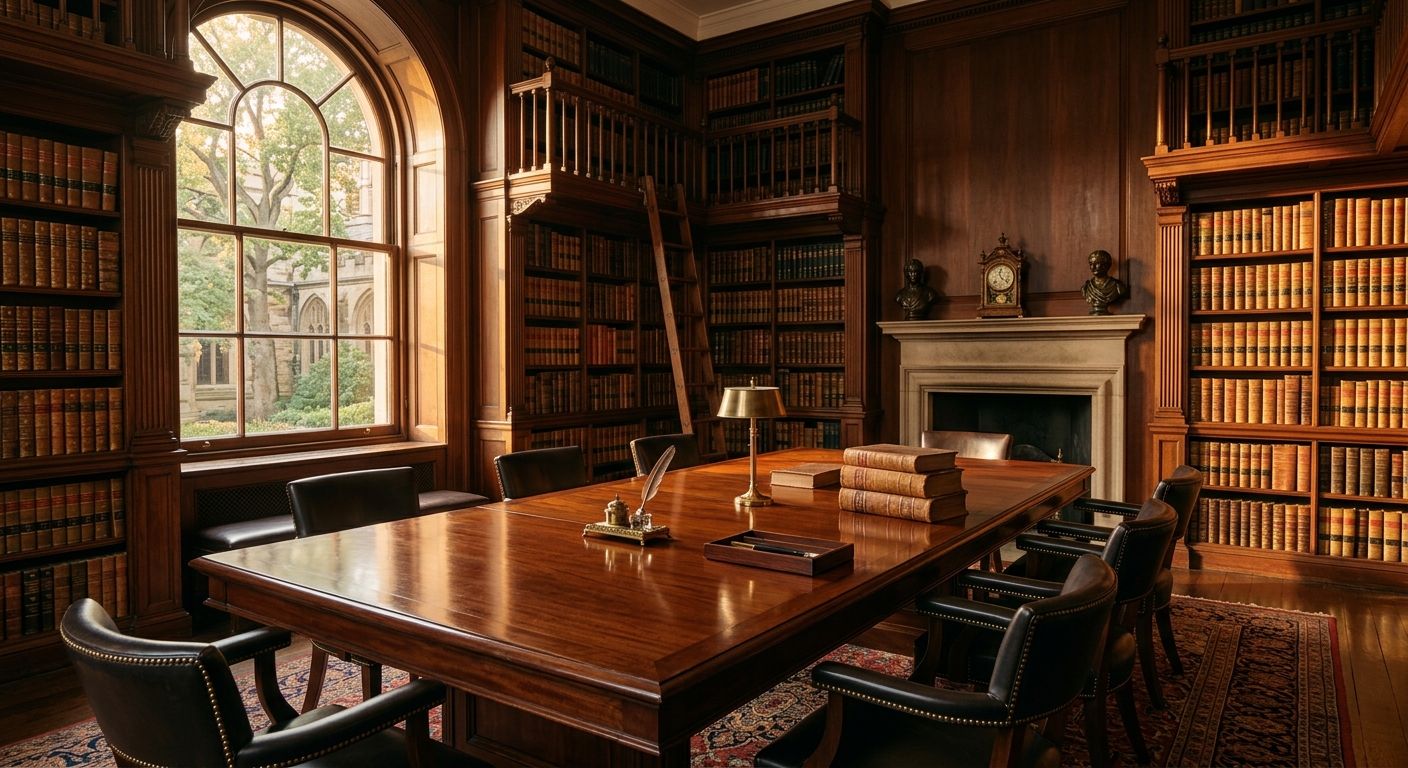 Professional law library interior