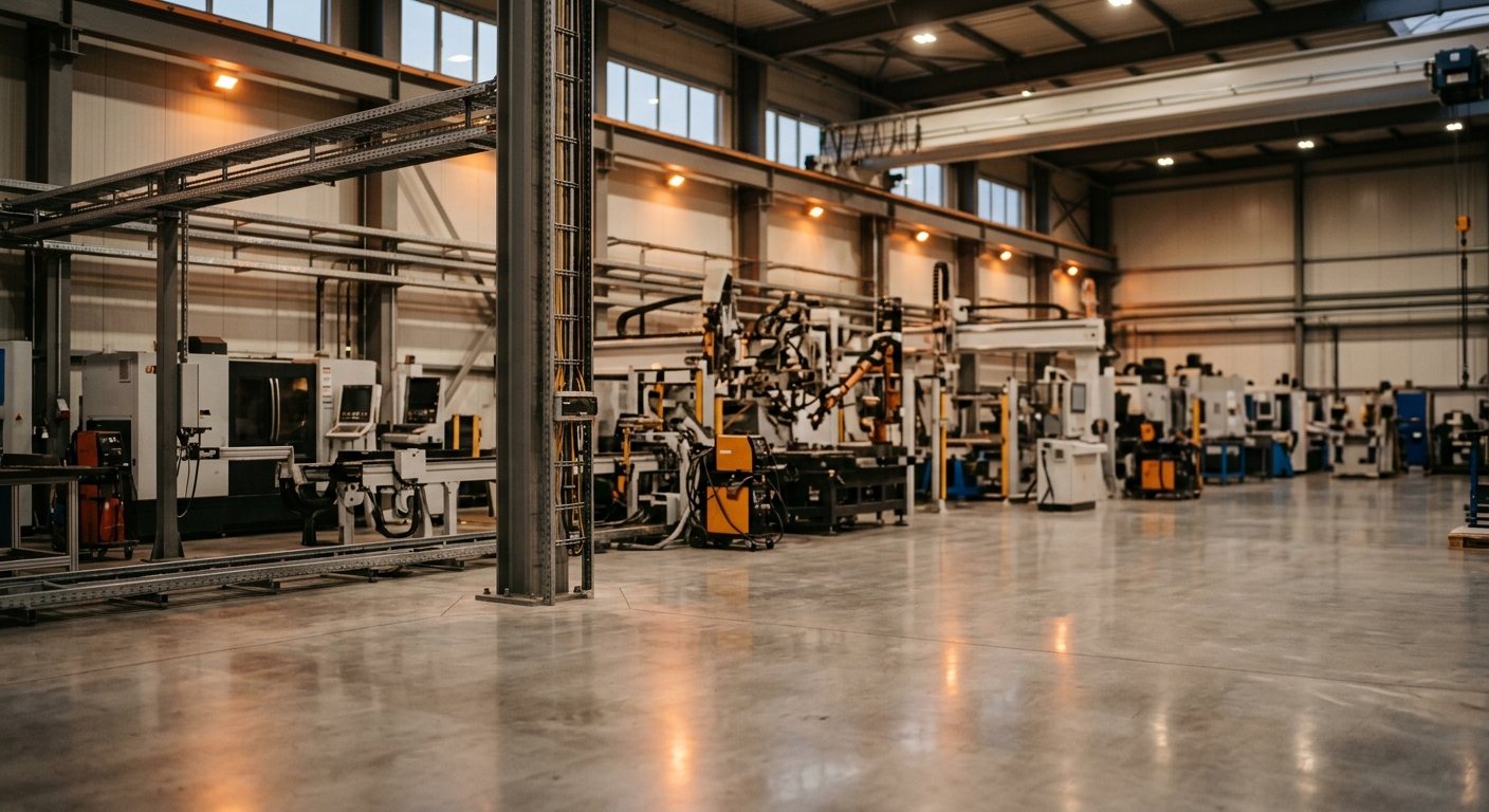Modern manufacturing facility interior